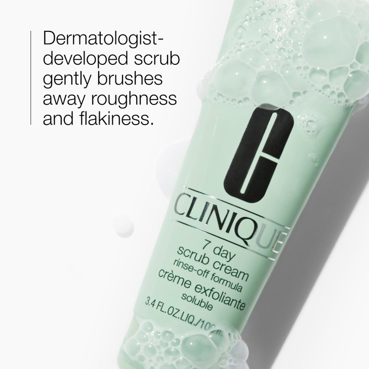 Clinique 7 Day Daily Gentle Face Exfoliator Lightweight Scrub Cream For All Skin Types Mild Face Scrub With Silica Exfol