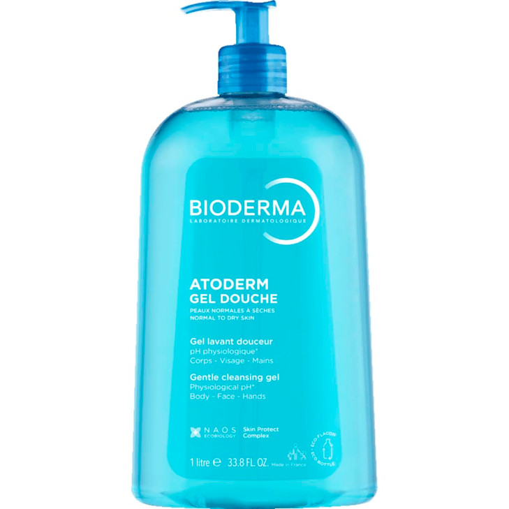 Bioderma Atoderm Hydrating Shower Gel Body Wash Moisturizing Face and Body Cleanser for Normal to Dehydrated Sensitive S