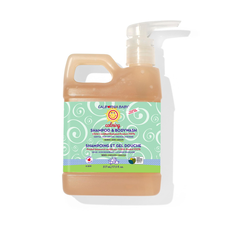 California Baby Calming Baby Shampoo Baby Wash 100 PlantBased Lavender Body Wash For Sensitive Skin Hypoallergenic 517 m