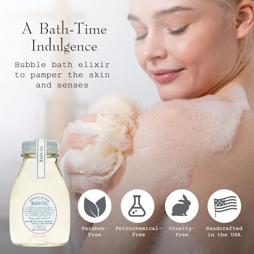 BarrCo Original Scent Bubble Bath Elixir Vanilla Coconut Bath Soap with Oatmeal and Vetiver Relaxing Bath Products for W