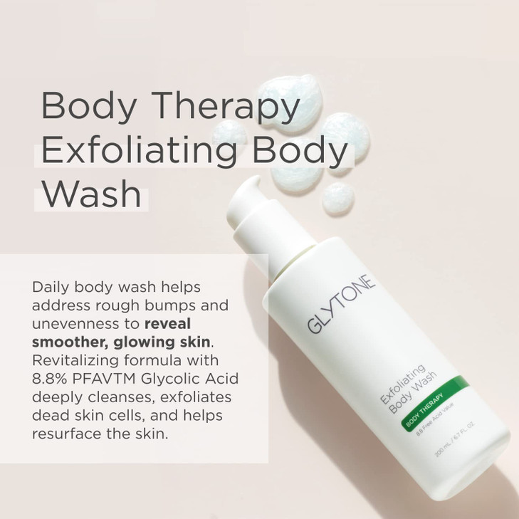 Glytone Exfoliating Body Wash 88 Free Acid Value Glycolic Acid Keratosis Pilaris Smooth Rough Bumpy Skin Oil FragranceFr