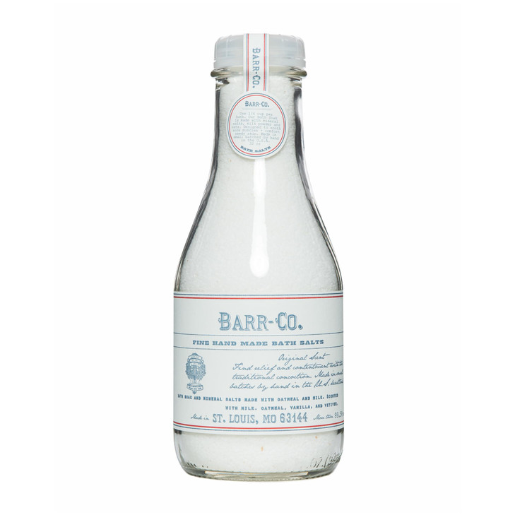 BarrCo Original Scent Fine Hand Made Bath Salts Vanilla Coconut Bath Salts with Oatmeal and Vetiver Relaxing Bath Produc