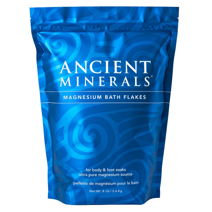Ancient Minerals Magnesium Bath Flakes Pure Zechstein Magnesium Chloride for Soaking and WholeBody Replenishment 8 lb Ba
