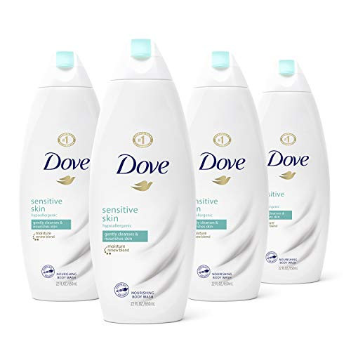 Dove Sulfate Free and Hypoallergenic Sensitive Skin Body Wash 22 Fl Oz Pack of 4