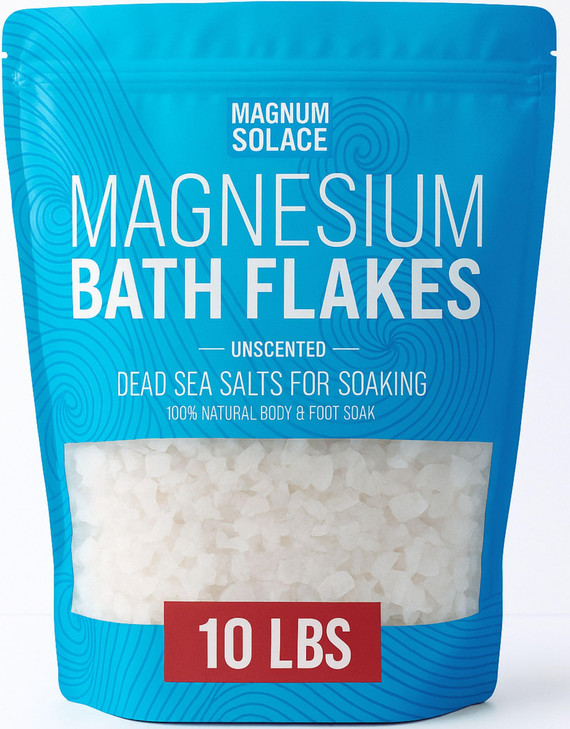 Magnesium Flakes for Bath Magnesium Chloride Flakes Dead Sea Salts for Soaking 10 LBS