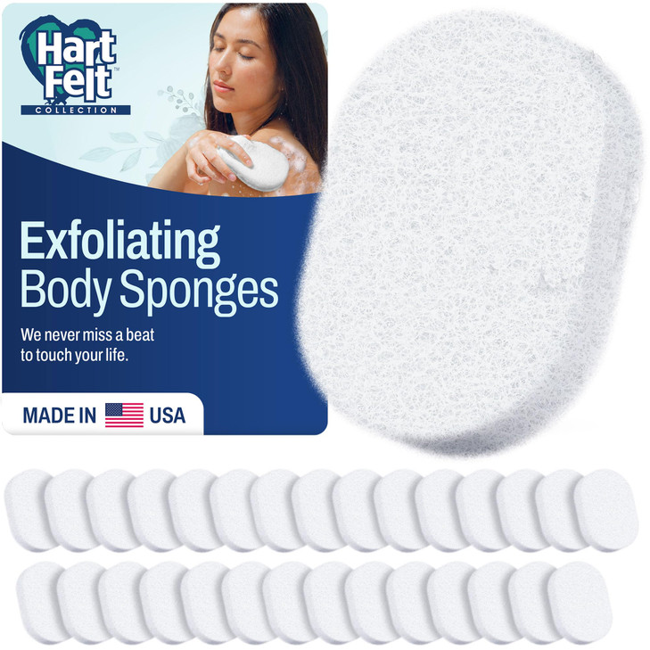 HartFelt Bath Sponges for Shower Oval Body Wash Scrubber for Exfoliating Skin Clean and Refresh Body Back Arms ChemicalF