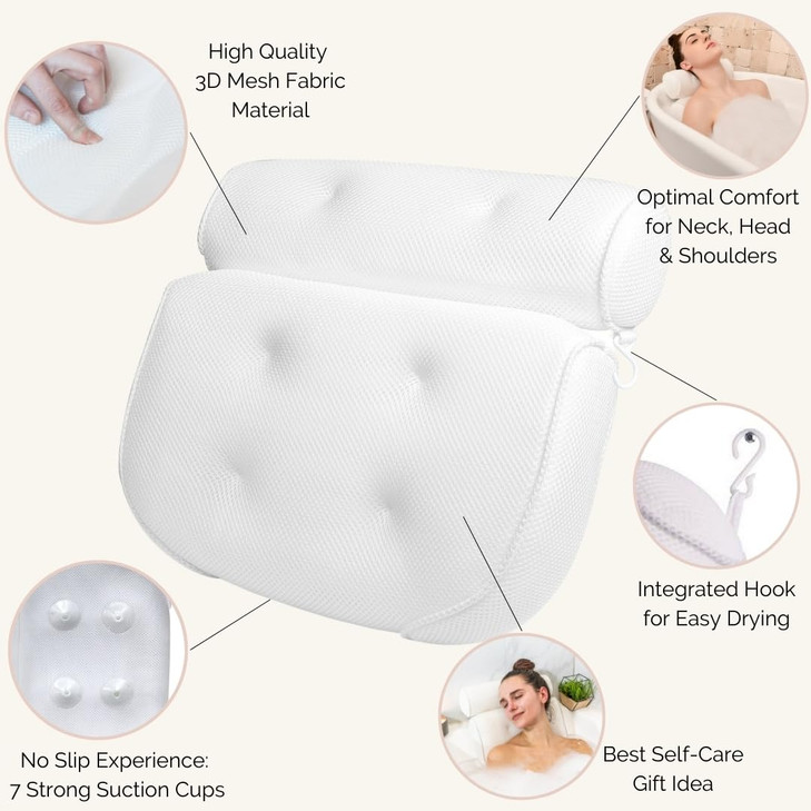 Our Full Body Bath Pillow Ideal Bathtub Accessory for Relaxing Bath Gifts for Women
