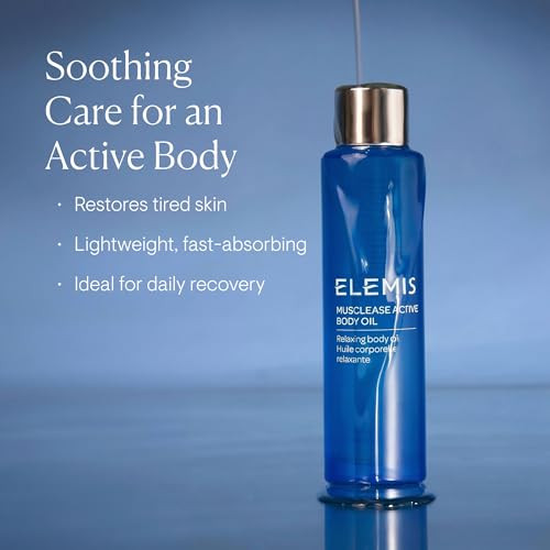ELEMIS Active Body Concentrate Musclease 100ml Revitalizing Massage Oil for Tired Aching Muscles