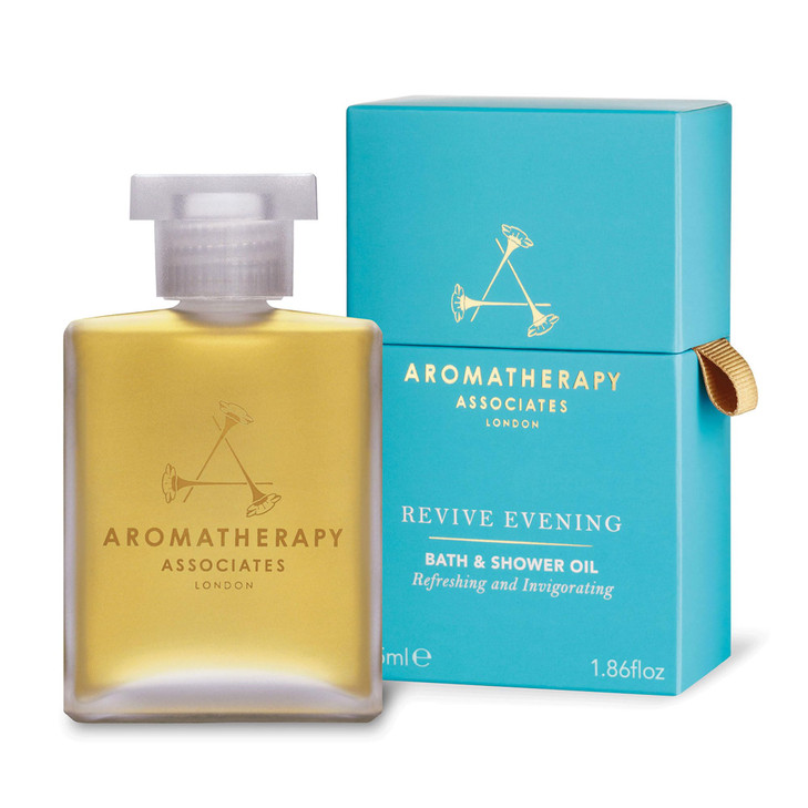 Aromatherapy Associates Revive Evening Bath and Shower Oil Natural Hydrating Oil with 3 Essential Oils to Refresh Mind B