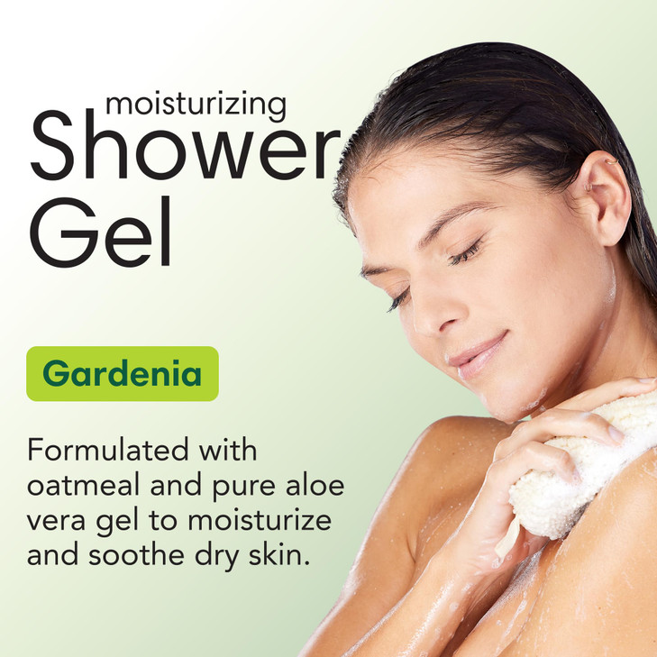 ShiKai Daily Moisturizing Shower Gel Gardenia 1 Gallon with Hydrating Aloe Vera Oatmeal Scented Body Wash for Dry Skin R