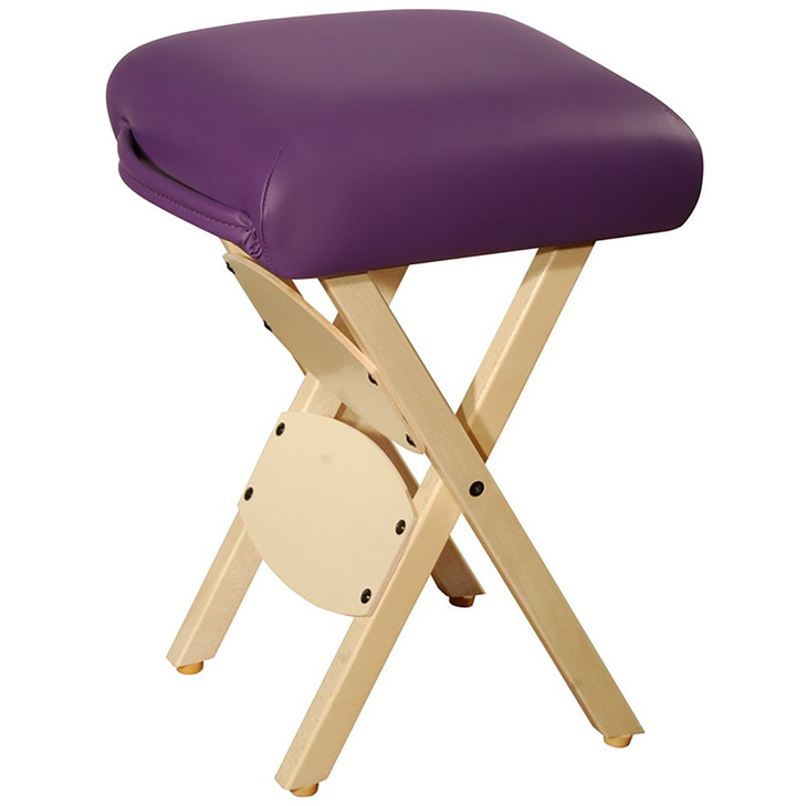Master Massage Wooden HandyFolding Massage Stool Purple