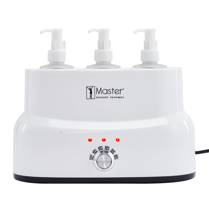 Master Massage Three Bottles Massage Oil Lotion Cream Warmer Heater with Empty Bottles Massage Cream Heating Device Salo