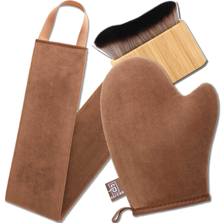 Self Tanning Mitt Self Tanner Mitt Applicator Kit 3 Pack Tanning Mitts Self Tanner Brush Back Tanning Applicator Tanning