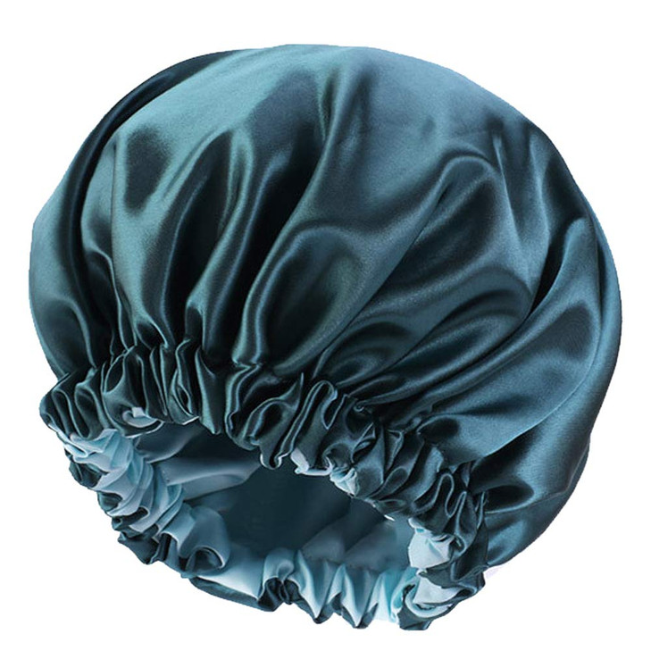 Satin Bonnet Silk Bonnet Hair Bonnet for SleepingSlouchy Beanie Hat Satin Sleep Cap for Womens Natural Curly HairBlue Zi