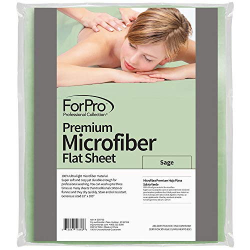 ForPro Premium Microfiber Flat Sheet Sage