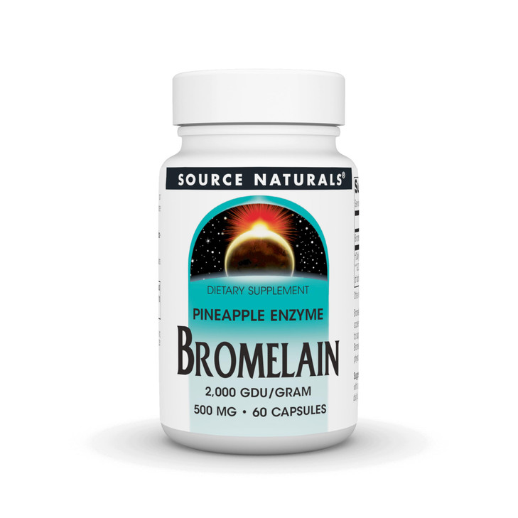 Source Naturals Pineapple Enzyme Bromelain, 2000 GDU/GRAM - 500 mg, 60 Capsules online at globaldelivered