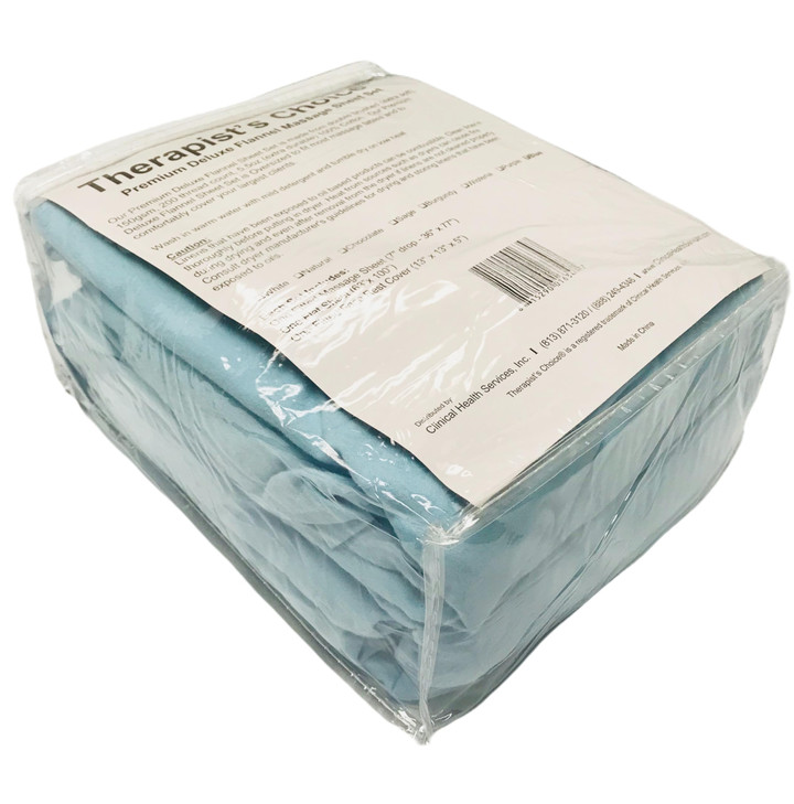 Therapists Choice Premium Flannel Sheet 3Piece Set for Massage Tables Includes Flat Sheet Fitted Sheet and Fitted Face R