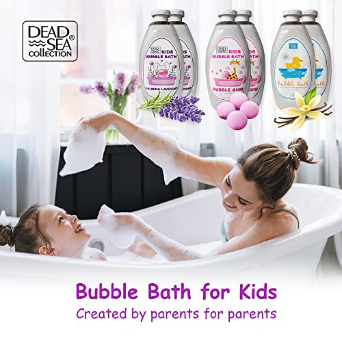 Dead Sea Collection Bubble Bath Kids with Lavender Cleansing and Moisturizing Liquid Bath Bubbles Lavender Oil and Pure