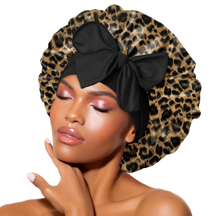 BONNET QUEEN Silk Bonnet for Sleeping Women Satin Bonnet Night Sleep Cap Hair Wrap for All Hair with Adjustable Tie Band