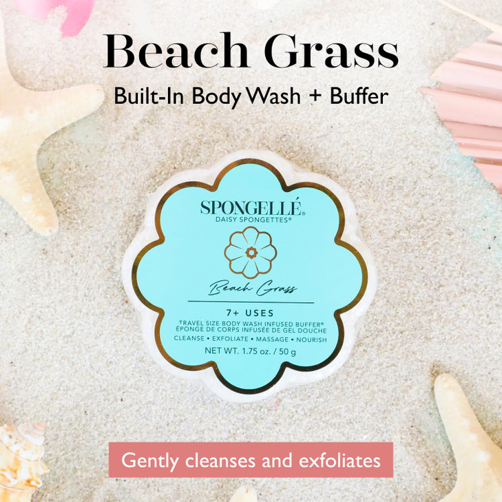 Spongelle Beach Grass Spongette Loofah Body Scrubber Bath Shower Loofah for Women Body Scrubber Exfoliator with Body Was