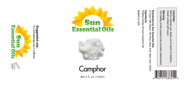 Sun Essential Oils Camphor Essential Oil 4 Fl Oz Aromatherapy Camphor Oil for Diffuser Pack of 1