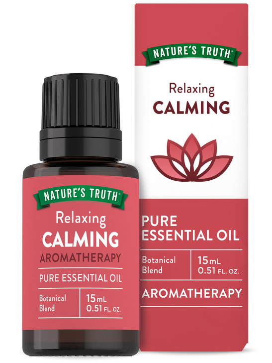Natures Truth Calming Pure Essential Oil 15 mL for Diffusers and Aromatherapy Plant Based NonGMO Gluten Free