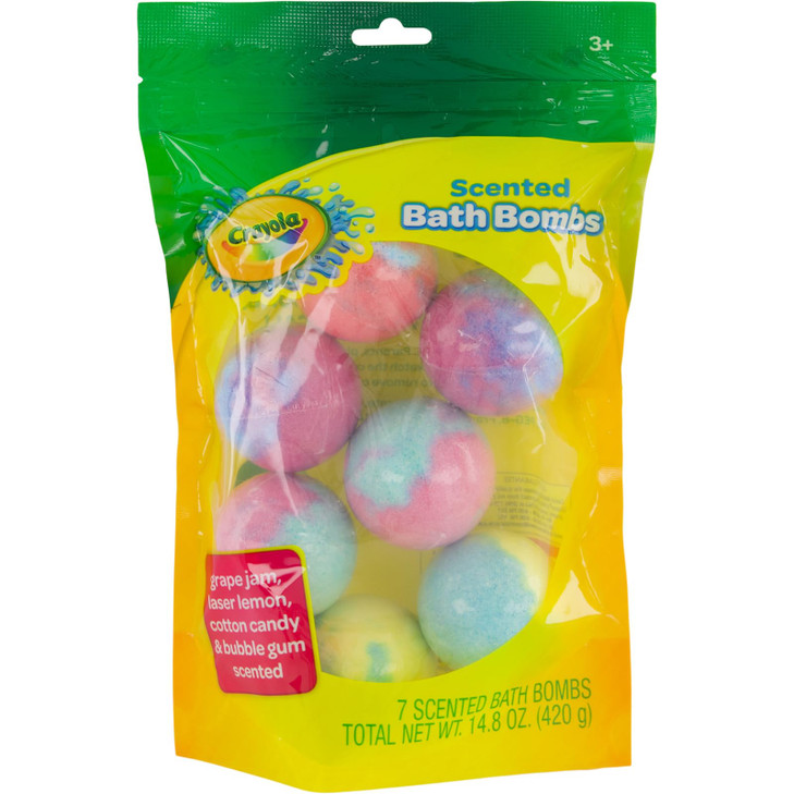 Crayola Colorful Scented Bath Bombs for Kids Color You Bath NonToxic Bathbomb Fizzies for Boys Girls Holiday Stocking St