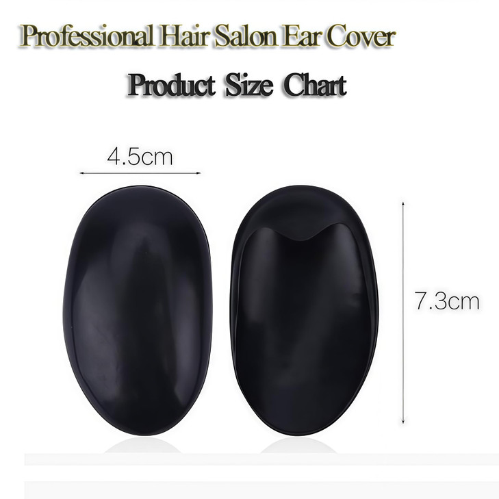10Pairs Black Plastic Hair Dye Earmuffs Professional Ear Protectors Salon Supplies for Hairdressing Dye Coloring