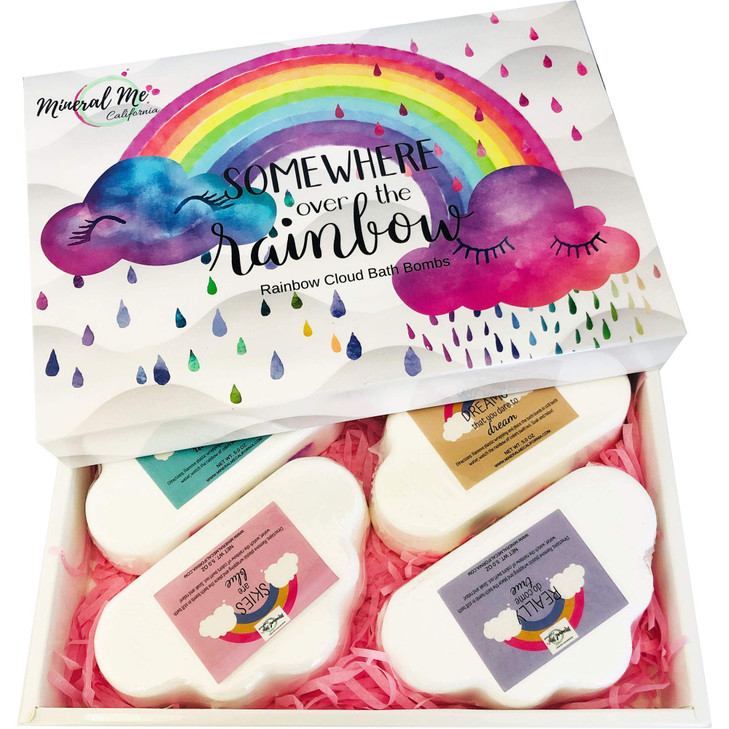 Bath Bombs for Kids Organic Magic Rainbow Bubble Bath Bombs wMoisturizing Shea Butter and Natural Oils 4 Large Unicorn C