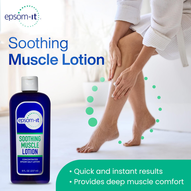 EpsomIt Soothing Muscle Lotion Epsom Salt Magnesium Sulfate Cream Arnica for Muscle Stiffness Topical Magnesium Lotion P