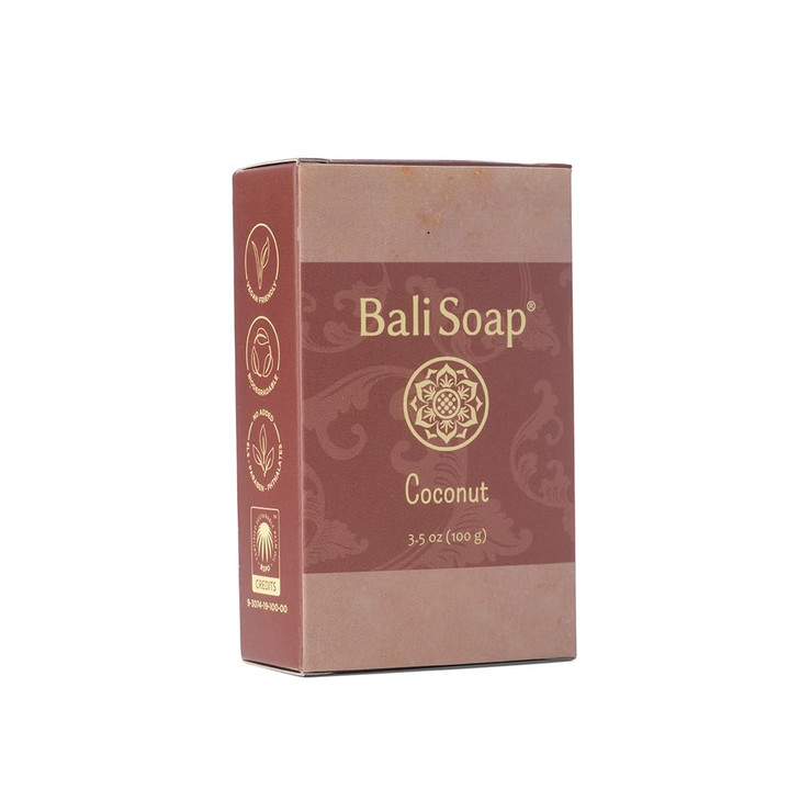 Bali Soap Coconut Natural Soap Bar for Men Women Vegan Handmade Exfoliating Moisturizing 6 Pack 35 Oz Each