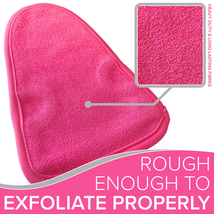 Dead Skin Exfoliating Mitt Deep Pore Cleansing Exfoliating Glove Pink Large at Home Microdermabrasion Dead Skin Remover