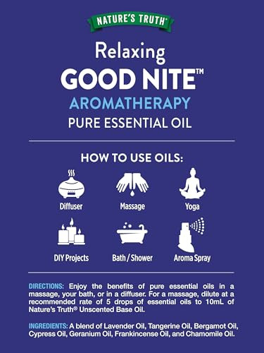 Natures Truth Good Nite Pure Essential Oil 15 mL Aromatherapy Botanical Blend Plant Based NonGMO Gluten Free