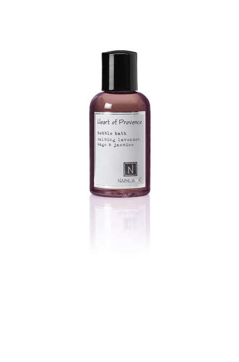 Heart of Provence Travel Size Bubble Bath with Lavender Sage Jasmine Scent by Nabila K Essential Oils Natural Ingredient