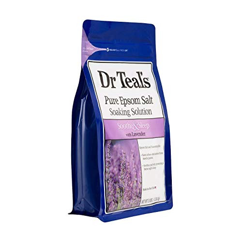 Dr Teals Epsom Salt Bath Variety Gift Set 2 Pack 3lbs Ea Soothe Sleep with Lavender Soften Nourish with Milk Honey Essen
