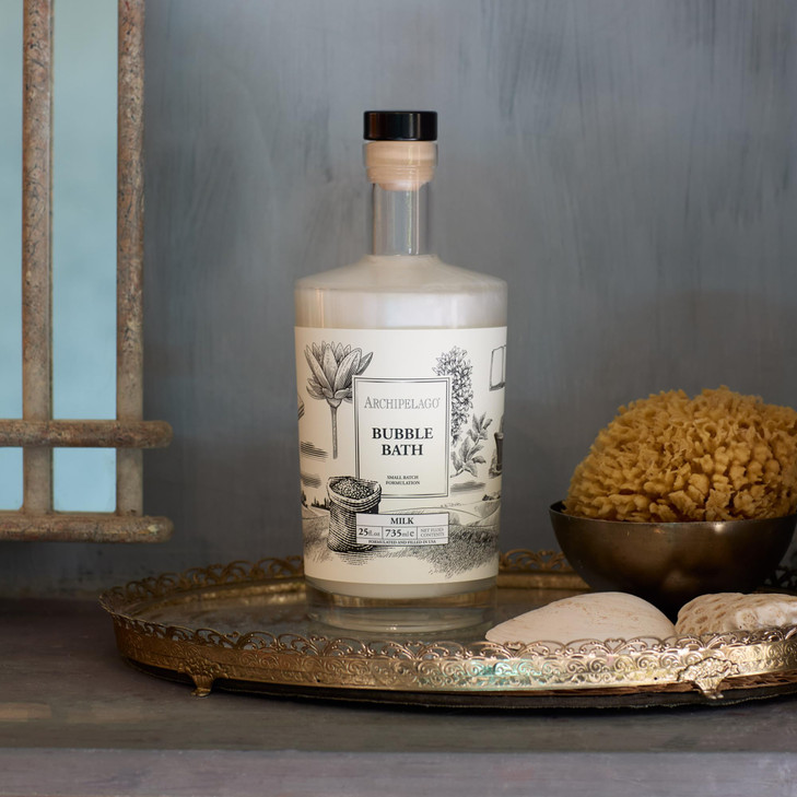 Archipelago Botanicals Luxury Milk Bubble Bath Daily Body Wash Moisturizing and Hydrating Gentle Bubble Bath Helps Refre