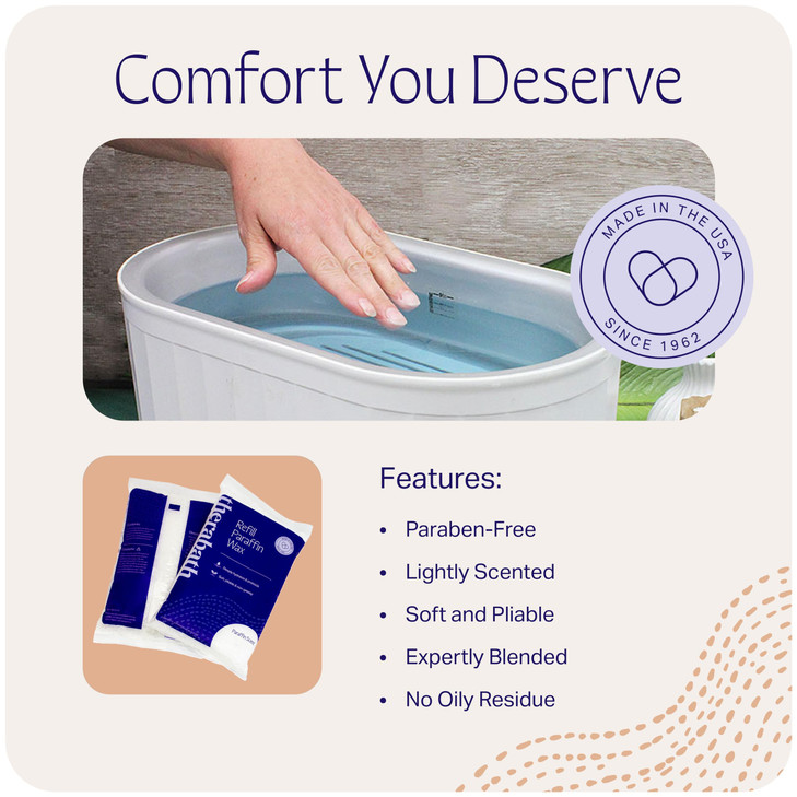 Therabath Paraffin Wax Refill Thermotherapy Use to Relieve Arthritis Discomfort Stiff Muscles Dry Skin for Hands Feet Bo