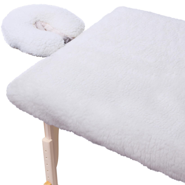 ForPro Professional Collection Comfy Soft Luxury Fleece Massage Pad Set Extra Soft Hypoallergenic for Massage Tables Inc