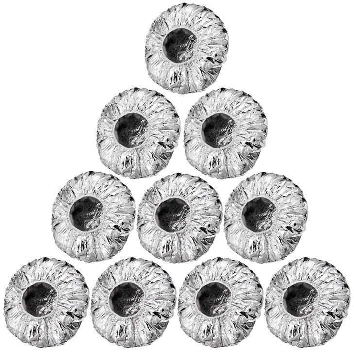 12 Pieces Deep Conditioning Caps Aluminum Foil Reusable Hair Processing Hair Coloring Shower Caps for Home Salon Use16 I