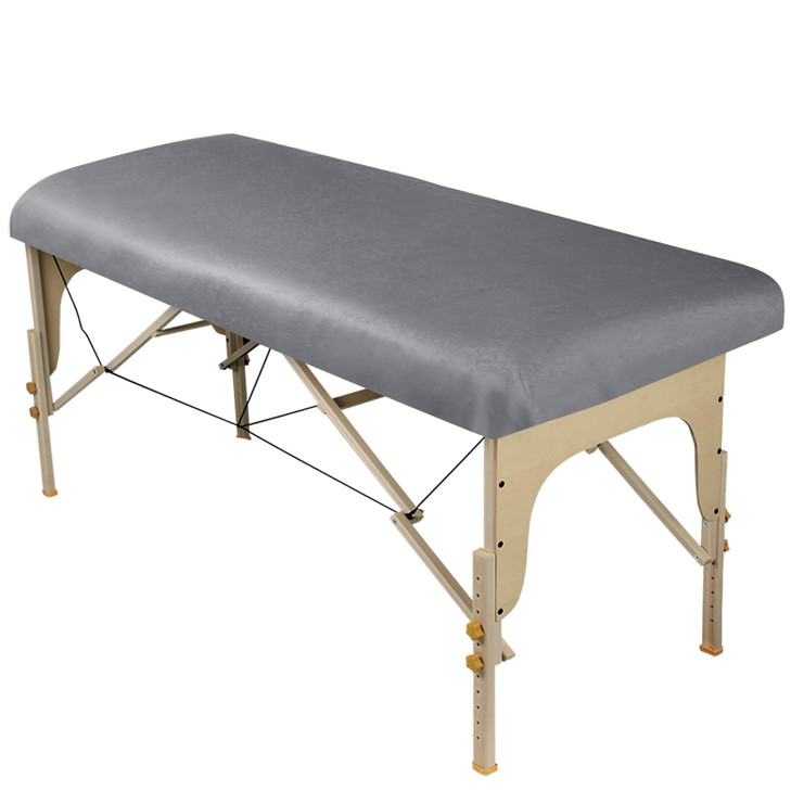 ForPro Professional Collection Premium Microfiber Massage Fitted Sheet Cool Grey UltraLight Stain and WrinkleResistant f