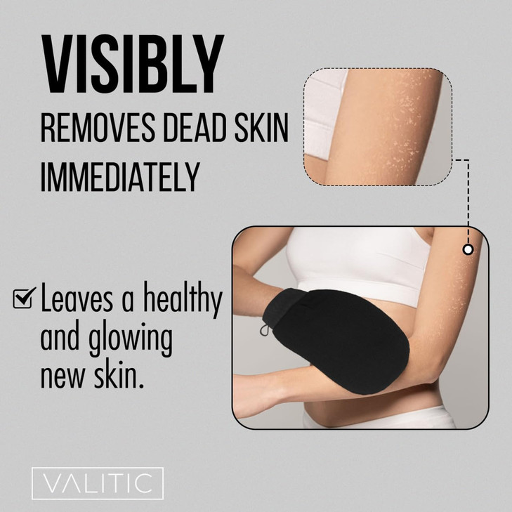 Valitic Exfoliating Glove Body Scrubber Exfoliating Mitt Dead Skin Remover Shower Face and Body Exfoliator Korean Style
