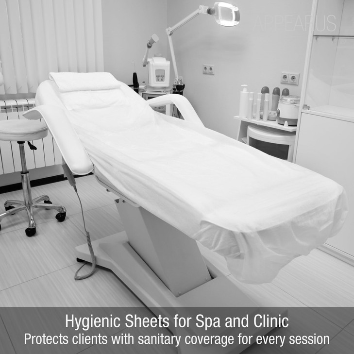 Appearus Disposable Fitted Massage Table Sheets 76x36x6 10Pack NonWoven Elastic Covers for Spa Facial Tattoo Esthetician