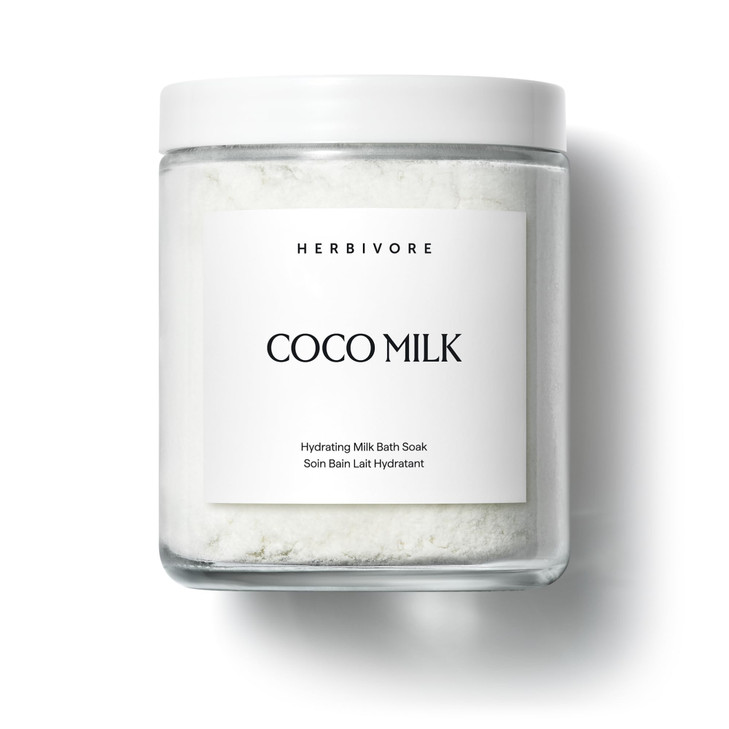 HERBIVORE Coconut Milk Bath Soak Deeply Hydrating Skin Softening Soothing Light Coconut Scent Vegan PlantBased 237 mL 8