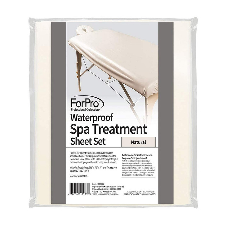 ForPro Professional Collection Waterproof Massage Table Cover Protective Spa Treatment Sheet Set for Massage Tables Mach