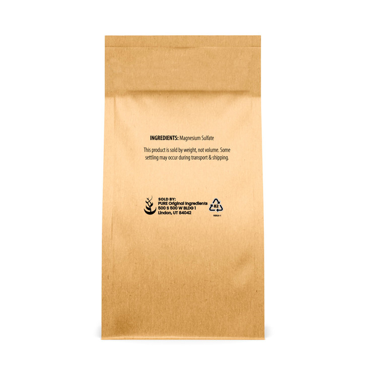 Pure Original Ingredients Epsom Salt Pure Magnesium Sulfate Food Grade Soaking Solution 5 Pound