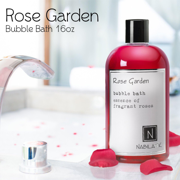 Rose Garden Bubble Bath by Nabila K Essential Oils with Natural Ingredients for Sensitive Skin TearFree Gentle Moisturiz