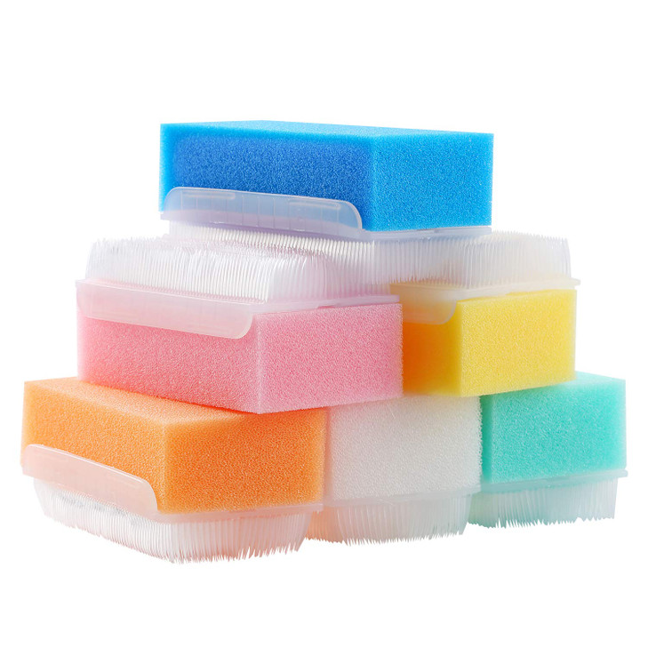 Baby Bath Time Sponge Brush Body Hair and Scalp Cleaning Gentle on Infant Toddler Sensitive Skin Great Sensory Feel12 Pc