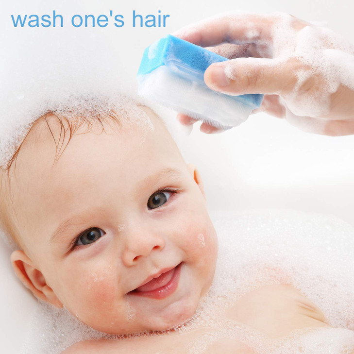 Baby Bath Time Sponge Brush Body Hair and Scalp Cleaning Gentle on Infant Toddler Sensitive Skin Great Sensory Feel12 Pc