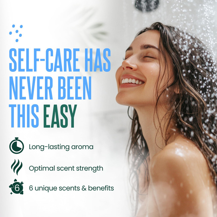 Cleverfy Shower Steamers Aromatherapy for Women and Men SelfCare Shower Bombs for Stress Relief and Relaxation 6 Tablets