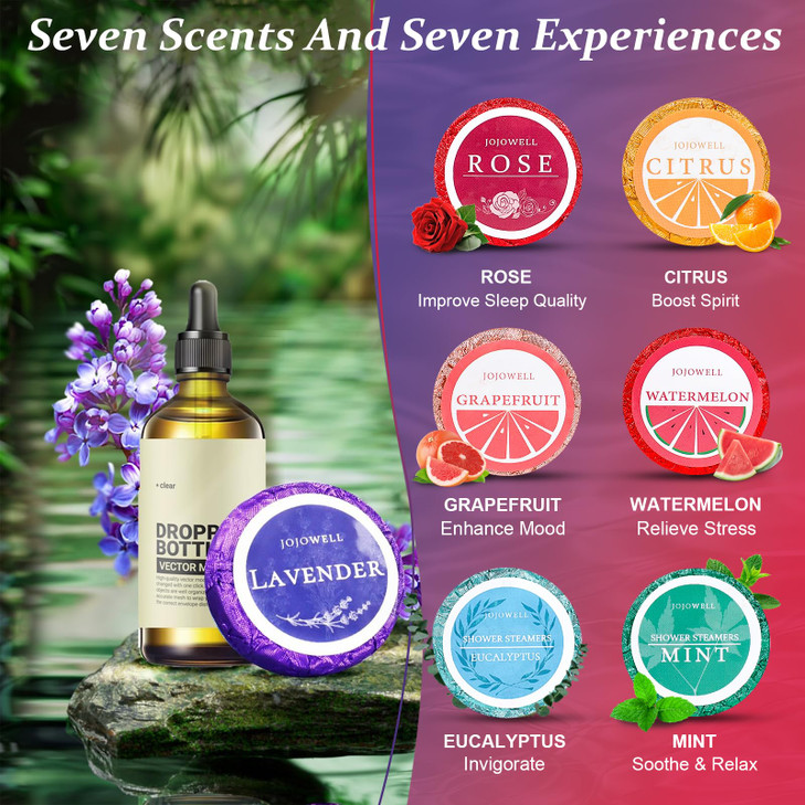 Shower Steamers Aromatherapy 21Pcs Valentines Day Gifts for Her Wife Women Mom Birthday Gifts for Women Self Care with N
